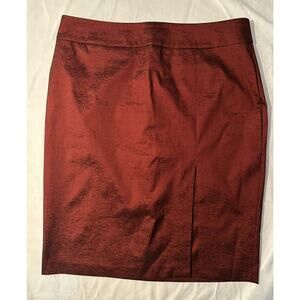 Cache Women Deep Red Cocktail Formal Short Stretch Pencil Skirt Size 4